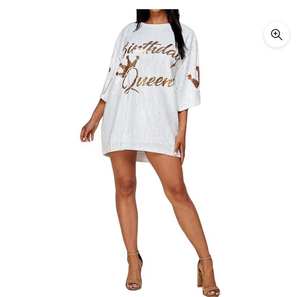 NWOT Birthday Queen Sequin Dress - Picture 3 of 8